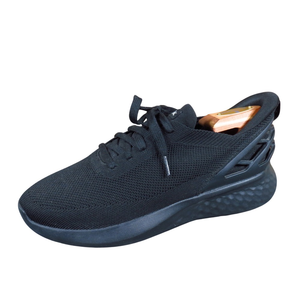 Kizik Athens Men Sneaker 7.5 Wide Walking Shoe Hands Free Black Textile